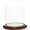 Dark Wood Base, variant on Plymor 4.5" x 6" Glass Display Dome Cloche (Walnut Veneer Base)