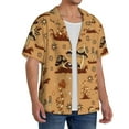 thumbnail image 2 of Kdxio Men'S Hawaiian Shirt For Men Short Sleeve Shirt Brown Mushrooms Summer Casual Holiday Beach Button Down T-Shirts, 2 of 5