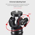 thumbnail image 4 of KINGJOY Mini Tripod Stand Desktop Tripod Stand 2kg/4.4lbs Load Capacity 2 Levels Height Adjustable 1/4in Screw with Multifunctional Ball Head Extension Arm Phone Clip for Vlog Live Streaming, 4 of 6