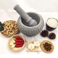 thumbnail image 4 of Mortar and Pestle Set Unpolished Heavy Granite Mortar and Pestels Enhanced Performance and Organic Appearance Pill Crusher Spice Grinder, 4 of 7