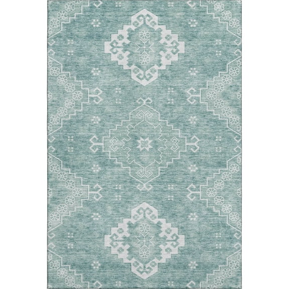 Dalyn Rugs Premium Machine Washable Mayfield AMF847 Aqua 3' x 5' Rug