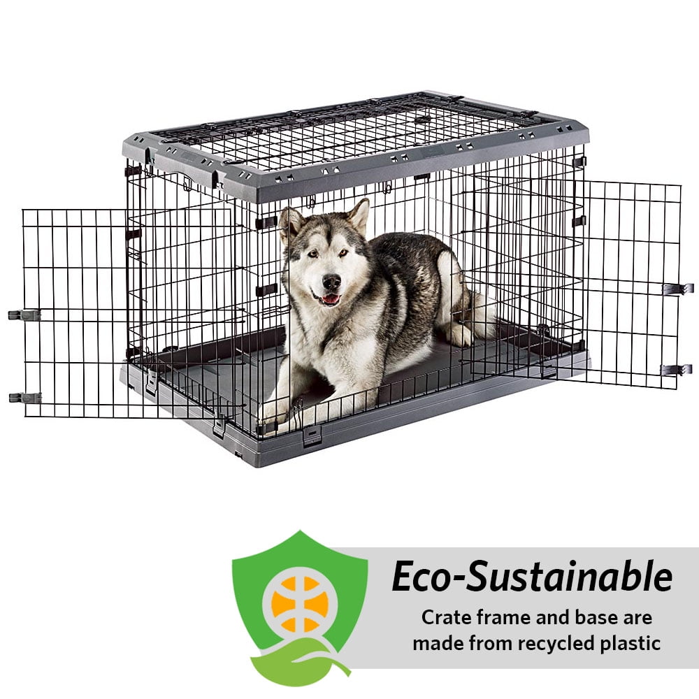 Superior Hybrid ECO Dog Crate and Playpen, 42-inch Dog Crate, Gray
