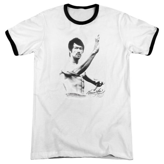 Bruce Lee Serenity Adult Ringer White Black