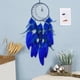 thumbnail image 5 of Xihbxyly Colgante Atrapasueños de Nailon Tejido con Plumas Azules y Moradas. Arte Místico y Decorativo. Decoración para Dormitorio y Sala de Estar. Antiestrés. Tamaño: 70 X 15 Cm., 5 of 6
