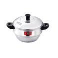 thumbnail image 1 of Compact 12 Stainless Steel Idly Maker With Encapsulated Sandwich Bottom - 3 Idly Plates+ 2 Steamer Plates For Momos + 1 Mini Idly Plate For Idly & Dhokla - Silver, 3.5 Liters | Compact 12 Ultra, 1 of 5