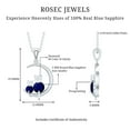 thumbnail image 4 of Rosec Jewels 1 CT Blue Sapphire and Diamond Cat Moon Necklace, 14K White Gold, 4 of 8