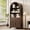 Walnut, variant on Rophefx 70.8" Tall Arched Cabinet,Walnut Wood Storage Bookcase Cabinet with Drawer,5-Tier Arched Bookshelf with Doors for Living Room, Kitchen,Offic,Bedroom