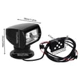 thumbnail image 6 of 12V 100W Marine Searchlight Remote Control Boat Spotlight with Halogen Bulb Black, 6 of 11