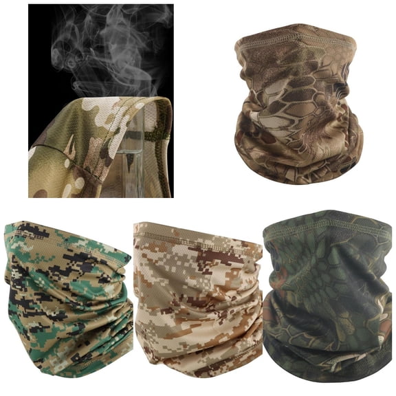 JoveMarine Outdoor Sunscreen Neck Gaiter Face - Mask Quick Dry Camouflage Mesh Breathable Cycling Face Mask Sports Headband for Men Women Running Sun Protection