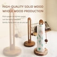 thumbnail image 3 of LHNFT Paper Towel Holder Countertop,Wood Standing Paper Towel Roll Stand with Anti-Slip Weighted Wooden Base, Rustic Paper Towel Holder for Kitchen Bathroom, 3 of 5