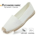 thumbnail image 5 of AOMAIS Women Espadrille Flats Mesh Knitted Shallow Slip Ons Comfy Breathable Canvas loafers Casual Daily Walking Shoes for Lady(White US7), 5 of 11