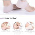 thumbnail image 2 of 4 Pcs Unisex Heel Protectors Insoles Cracked Feet Care Socks Sleeve Silicone Gel, 2 of 7