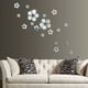 thumbnail image 1 of Pegatinas de pared con espejo, pegatinas estéreo, pegatinas decorativas para dormitorio y sala de estar, pegatinas de pared con espejo con pétalos de flores de cristal, 1 of 4