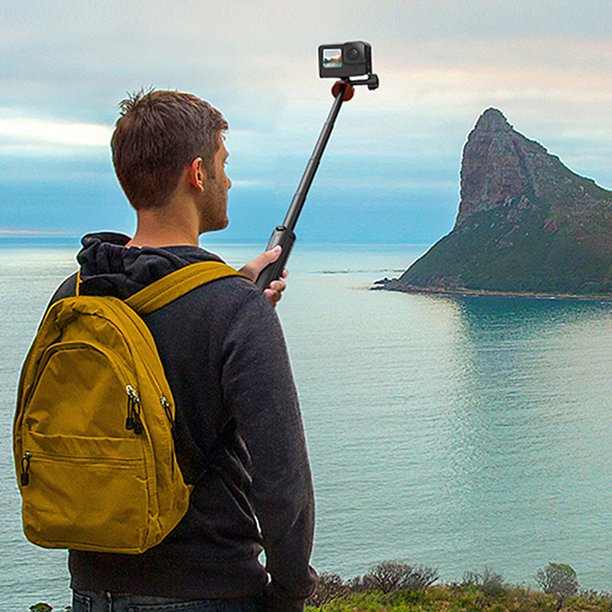 Handheld Pole Telescopic Extending Selfie Stick Rod Bar Adjustable with 1/4inch Thread for DJI Osmo Pocket 3 Accessories