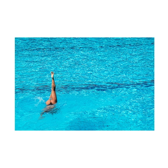 Trademark Fine Art Linda Wride synchronised swimming practice Canvas Wall Art