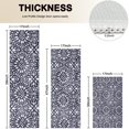 thumbnail image 4 of Blue and White Abstract Pattern Kitchen Rugs Sets Of 3,Kitchen Runner Rugs Non Skid Washable,Decorative Kitchen Floor Mats for Kitchen,Sink,Laundry,17"x30"+ 17"x47" + 17"x59", 4 of 6