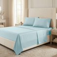 thumbnail image 2 of Superior Egyptian Cotton 530 Thread Count Deep Pocket Sheet Set, Twin XL Size, Light Blue, 2 of 8
