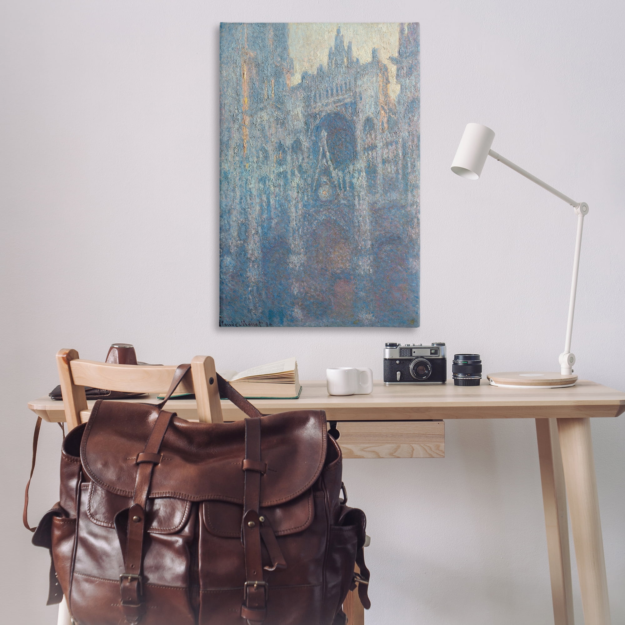 Stupell Industries Classic Monet Cathedral in Morning Buildings & Architecture Painting Wrapped Canvas Art Print Wall Art, 30 x 45