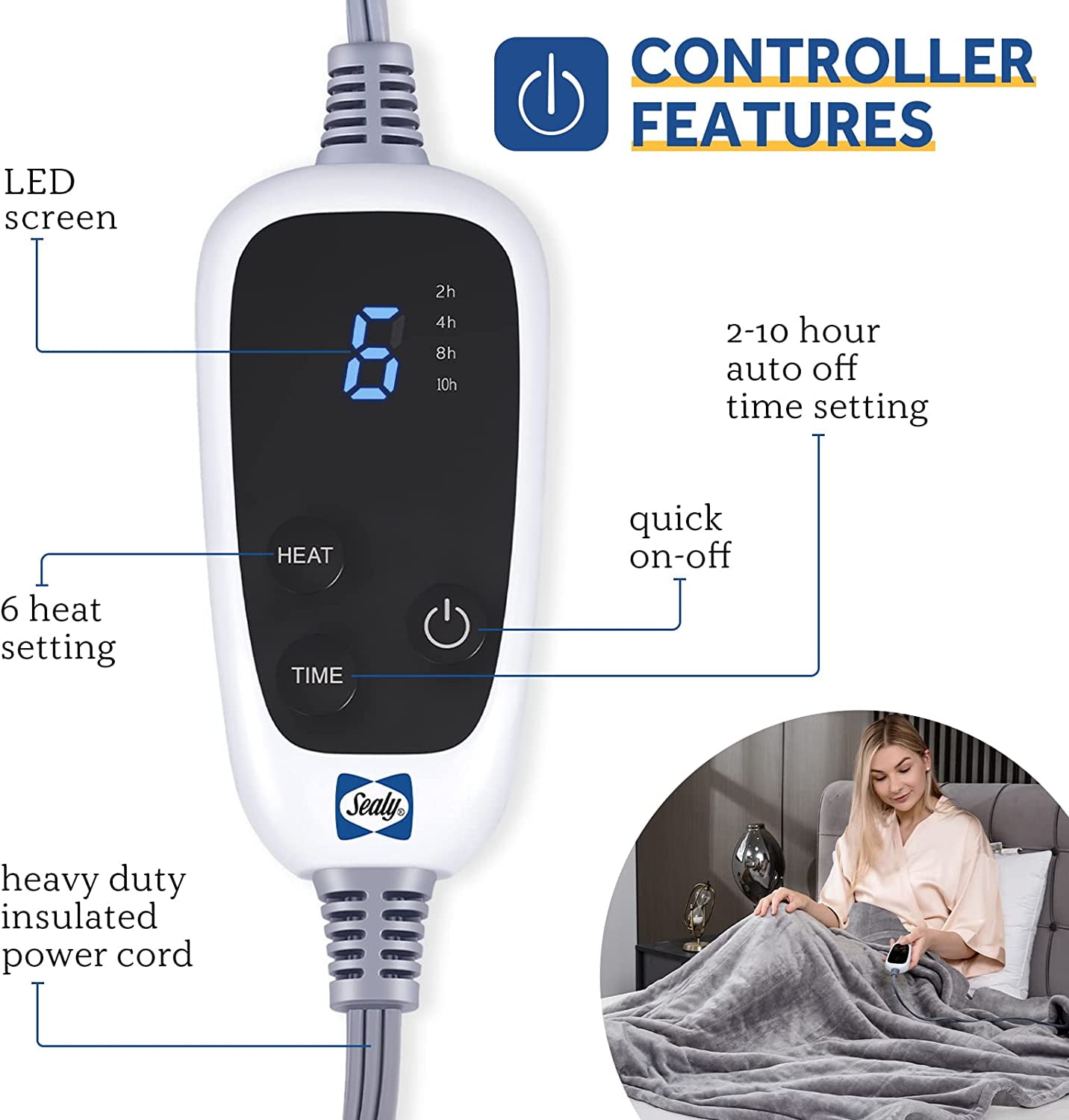 Sealy electric blanket troubleshooting sale
