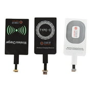 Stand Up Desk Store Wireless Charging Receiver 3-Pack - Includes USC-C, Micro USB, and Lightning Connections