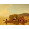 thumbnail image 3 of George Caleb Bingham 14x11 Black Modern Framed Museum Art Print Titled - The Trappers’ Return (1851), 3 of 5