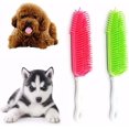 thumbnail image 2 of Cepillo para el pelo de mascotas, perros, cachorros y gatos, peine de baño de silicona suave, herramienta para el pelo pegajoso, herramienta de masaje para animales pequeños, duradera y profesional, 2 of 3
