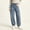 Light Blue, variant on Women's Jeans Jogger Drawstring Cuff Zip Fly Multi Patch Pockets Loose Tapered Fit Khaki Blue Navy Casual Bottoms, Pants for Women Jeans Green S
