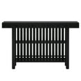 thumbnail image 3 of 63" Black Modern Home Bar Table - 2-Tier Pub Table for Kitchen/Dining - Industrial Style with Footrest - MDF & Metal - Matte Finish - Home Bar Cabinet, 3 of 12