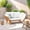 White, variant on Homall Outdoor Sofa Patio Acacia Wood Daybed with Adjustable Armrests, White