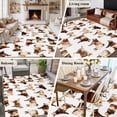 thumbnail image 6 of Farmhouse Cow Washable Area Rug 6 x 9 ft Watercolors Beige Brown Rustic Farm Animal, Soft Non Slip Rugs Stain Repellent Indoor Felt Carpet for Living Dining Room Bedroom Home Office, 6 of 9