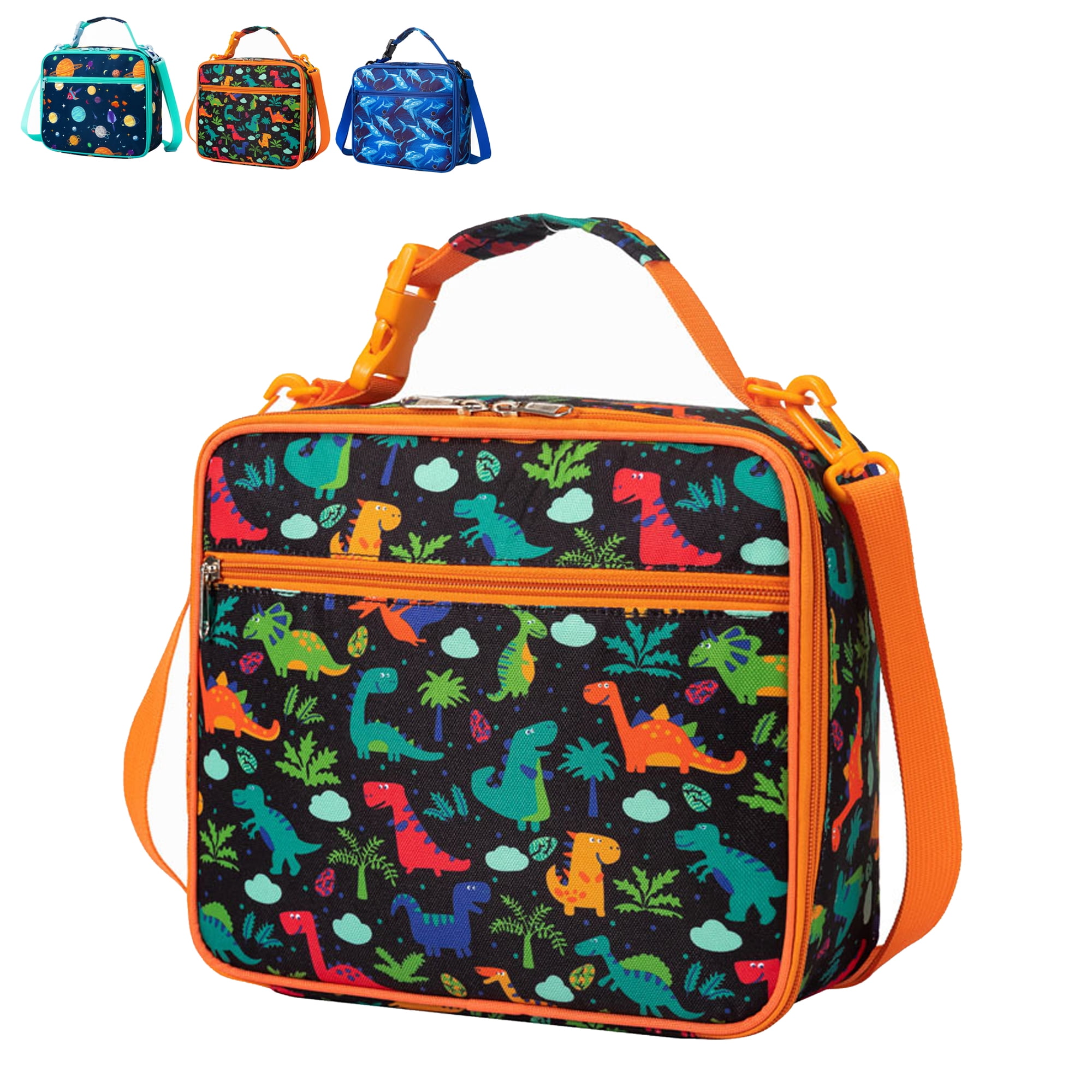 Lunch Bag for Girl Boy Insulated Kids Lunch Box with Adjustable