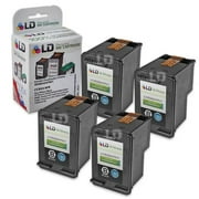 LD Brand Remanufactured Cartridge Replacement For HP 60XL / CC641WN High Yield Black Cartridge 4-Pack For DeskJet D1620, D2563, F2480, F4238, F4274, Envy 100, 110, 114, PhotoSmart C4600, C4680, C4750