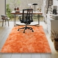 thumbnail image 2 of Janvonne 4x6 Fluffy Area Rug for Bedroom, Modern Shaggy Carpets Fuzzy Rug for Teens Dorm Bedside Home Decor Aesthetic, Heavy Duty Non Slip, Tie-dye Orange, 2 of 8