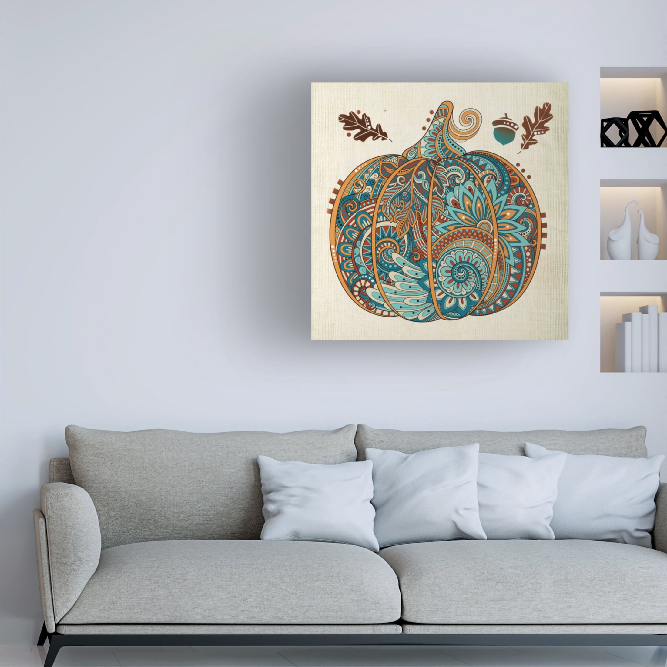 Canvas Wall Art - Dean Russo 'Gourd 1' Wall Art for Living Room, Bedroom, or Office Décor by Trademark Fine Art - 14 x 14 Inches