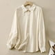 thumbnail image 1 of Heisall Womens Shirt Long Sleeve Vintage Literary Style Double-layer Cotton Casual Blouse Fall Winter Spring 2025 New Arrival Fashion Top, 1 of 7