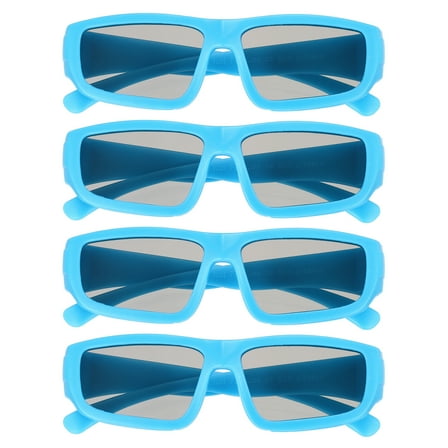 4pcs Polarized 3D Viewing Glasses, Passive Circular 3D Glasses,Blue