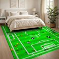 thumbnail image 3 of ODIKA 8'x10' Ultra-Soft Area Rug, Soccer Repeating Field Lines Aglity Theme Decorations Motif Bold None Washable, Bare feet friendly, Silk-Touch for Bedroom, Under Sectional, 3 of 7