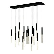 CWI Lighting Dragonswatch Integrated LED Black Chandelier