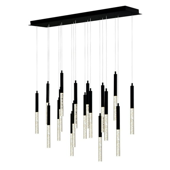 CWI Lighting Dragonswatch Integrated LED Black Chandelier