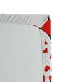 thumbnail image 2 of Ambesonne Tree Fitted Sheet, Heart Romance Love Art, Full Size, Black Red White, 2 of 2