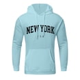 thumbnail image 3 of Cuoff Hoodies Sweatshirt Winter Loose Printed Casual Fashion Sports Hoodies for men Blue M, 3 of 4