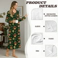 thumbnail image 6 of Tutolipy Christmas Nightgowns for Women Bow Printed Sleepwear Full Length Loungewear Long Sleeve Night Dress for Home, XL, 6 of 7