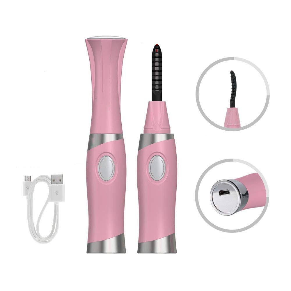 Heated Eyelash Curler with Comb, Mini Portable Electric Eyelash Curler