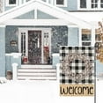 thumbnail image 2 of Welcome Fall Garden Flags for Outside 12.5x18 Double Sided Burlap, Buffalo Plaid Wreath Seasonal Sign Small Yard Flag Farmhouse Holiday Autumn Outdoor Decor DF570, 2 of 6