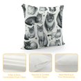 thumbnail image 4 of JEUXUS Cat for Cat Lovers - Girls Women Cute Animals Pet Sherpa Pillowcase for Home Decor White, 4 of 5
