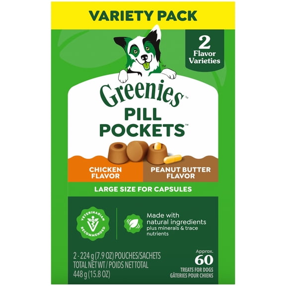 Greenies Pill Pocket Multi Value Pack, Chicken & Peanut Butter