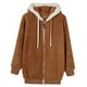 thumbnail image 4 of Chaqueta informal para mujer, con capucha, chaqueta cálida de gran tamaño, chaqueta con cremallera suave, de invierno , , XL SG Baoblaze Abrigo de invierno, 4 of 8