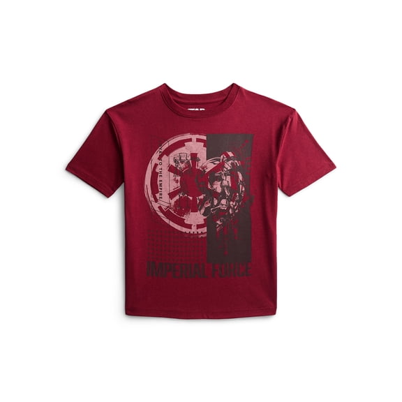 Star Wars The Mandalorian Boys Loyal to the Empire Graphic Tee with Short Sleeves, Sizes 4-18
