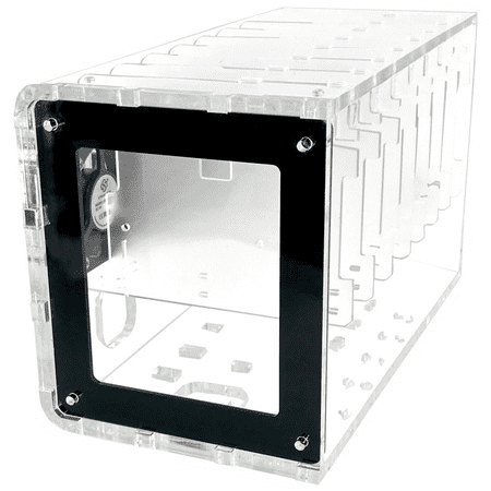 C4Labs Cloudlet CASE: Cluster Case for Raspberry Pi and Other Single Board Computers-Clear Case/Black Accent price history on PriceWatchPro