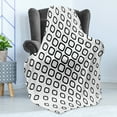 thumbnail image 4 of Abstract Soft Flannel Fleece Blanket, Trippy Fractal Geometrical Rounded Square Shapes Minimalist Artisan Pattern, Cozy Plush for Indoor and Outdoor Use, 60" x 80", Black and White, by Ambesonne, 4 of 5